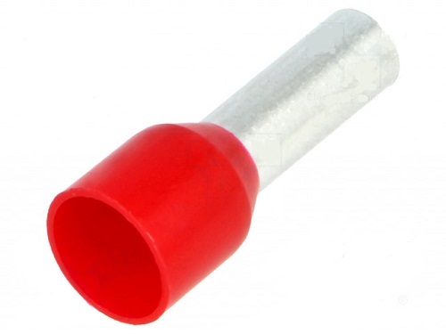 Terminale a Bussolotto 10mm Rosso - Avorio *(1pz)